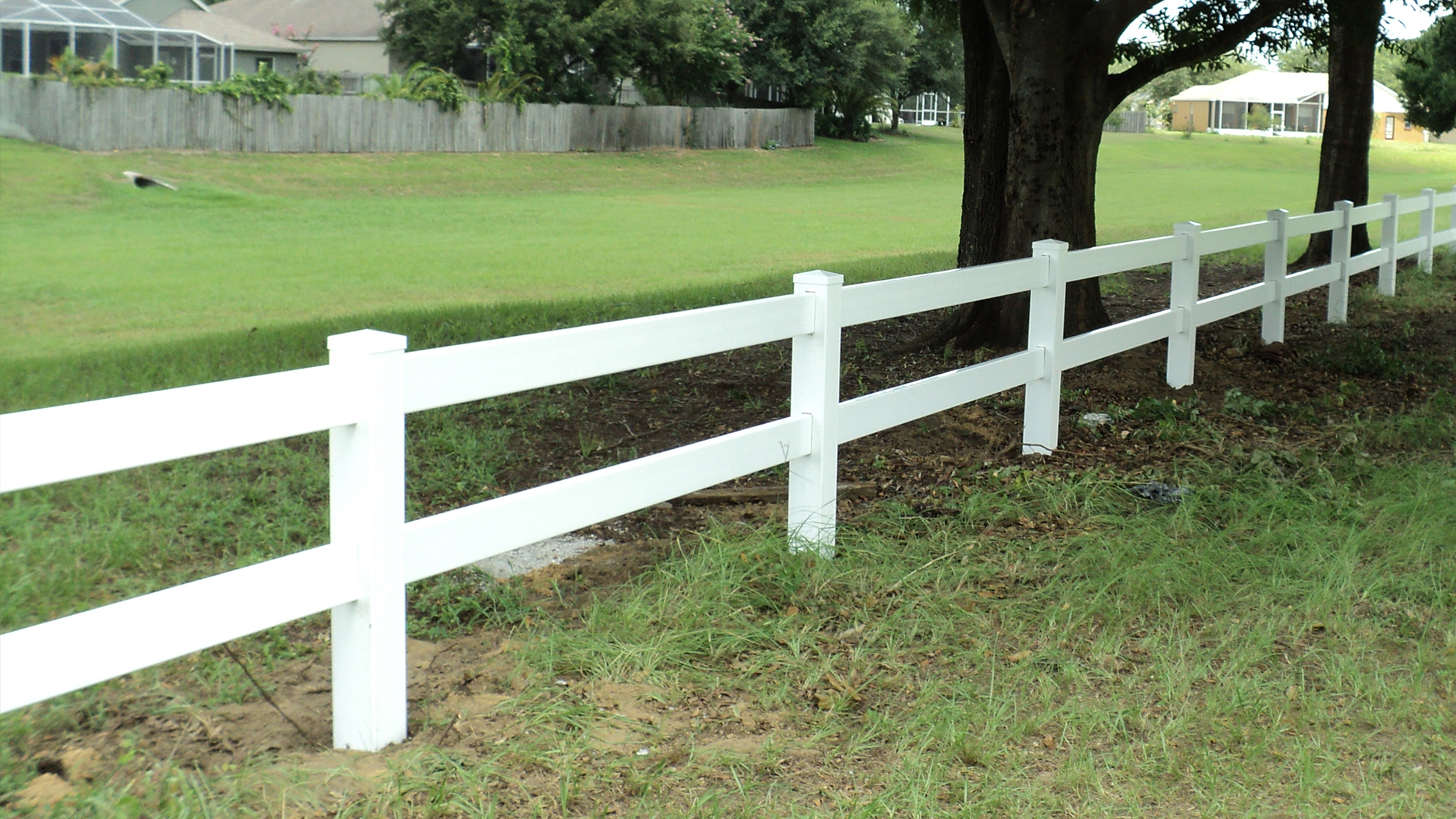 2-Rail Post & Rail Vinyl Fence